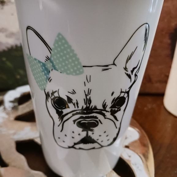 🥤🍵 2 Boston Terrier Ceramic Cup🥤🏕 Size 6"×3.75",Bow Coffee☕️Travel Cups. - Picture 5 of 12